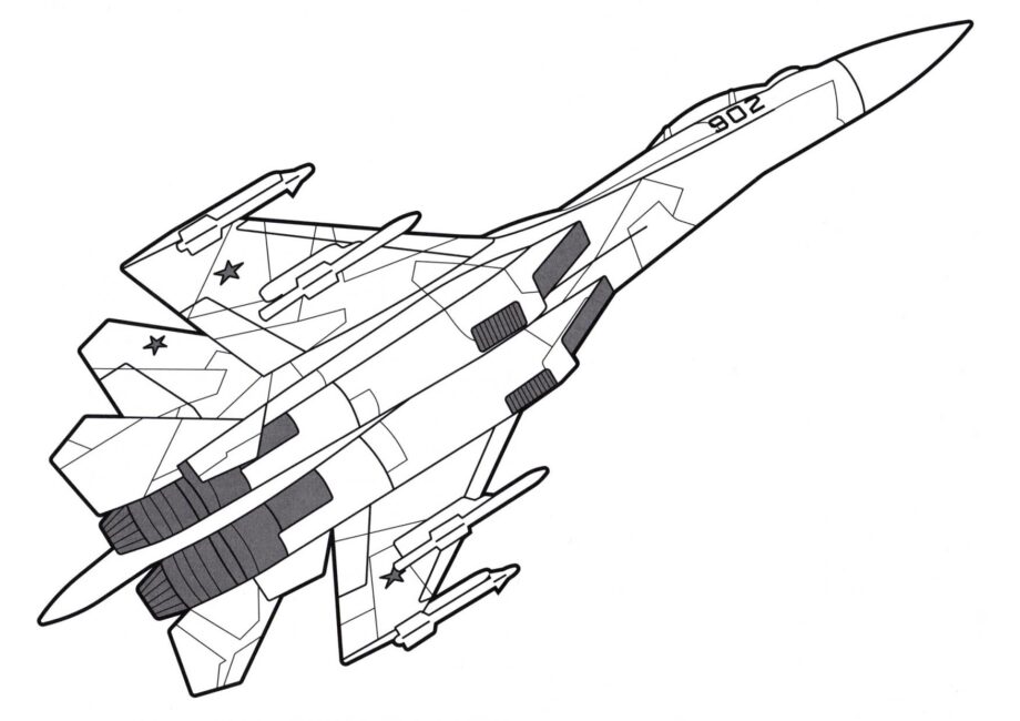 Su-35 Coloriage