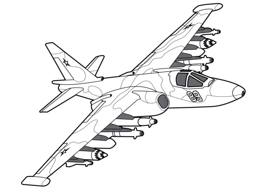 Su-25 Frogfoot Coloriage