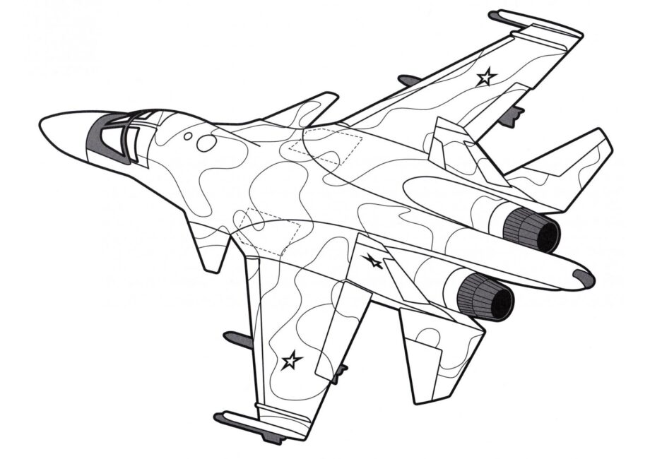 Su-34 Coloriage