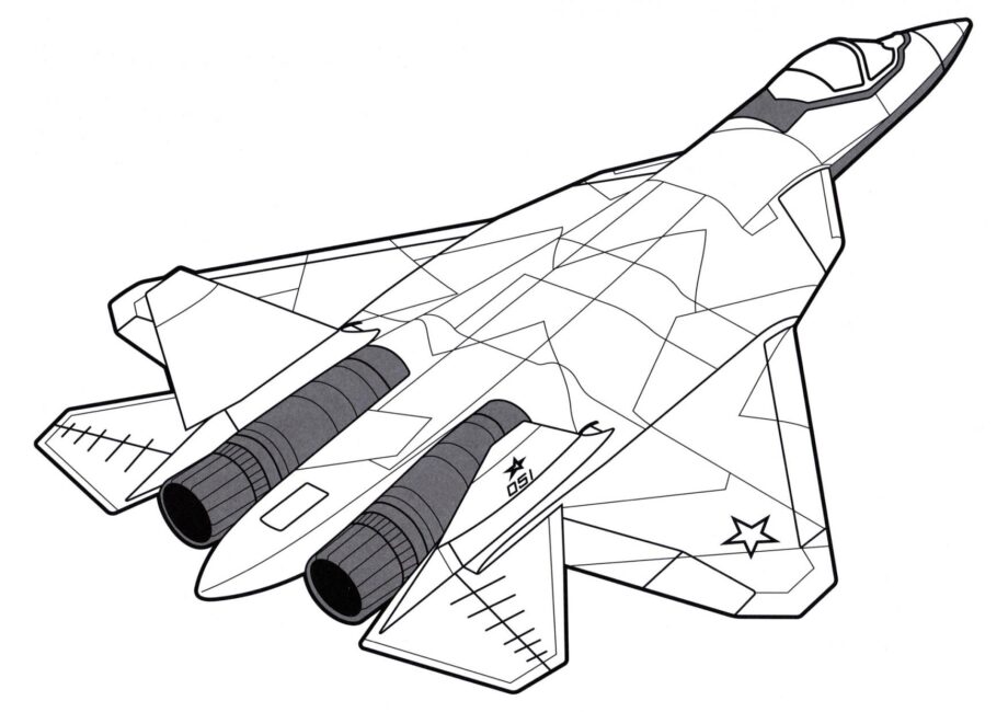 Su-57 Coloriage