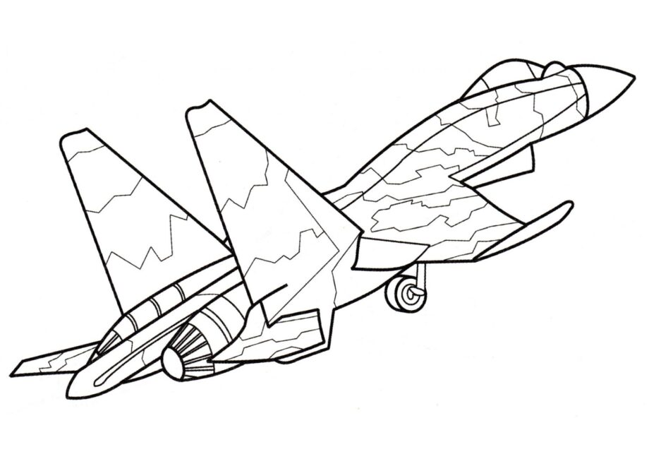 Chasseur d'Attaque Su-37 Coloriage