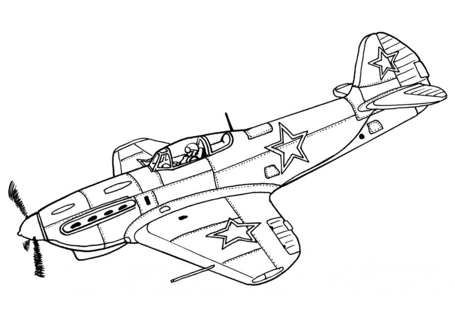 Yak-9D Coloriage