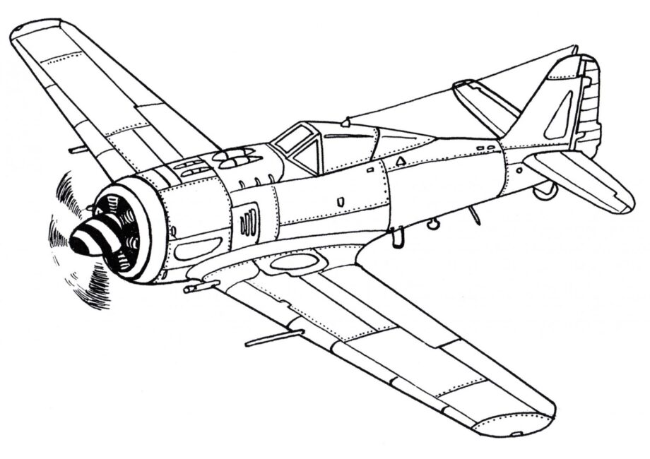 Focke-Wulf Fw 190 Coloriage