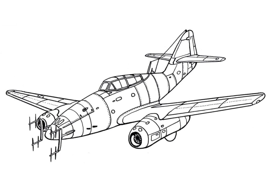 Messerschmitt Me 262 Coloriage