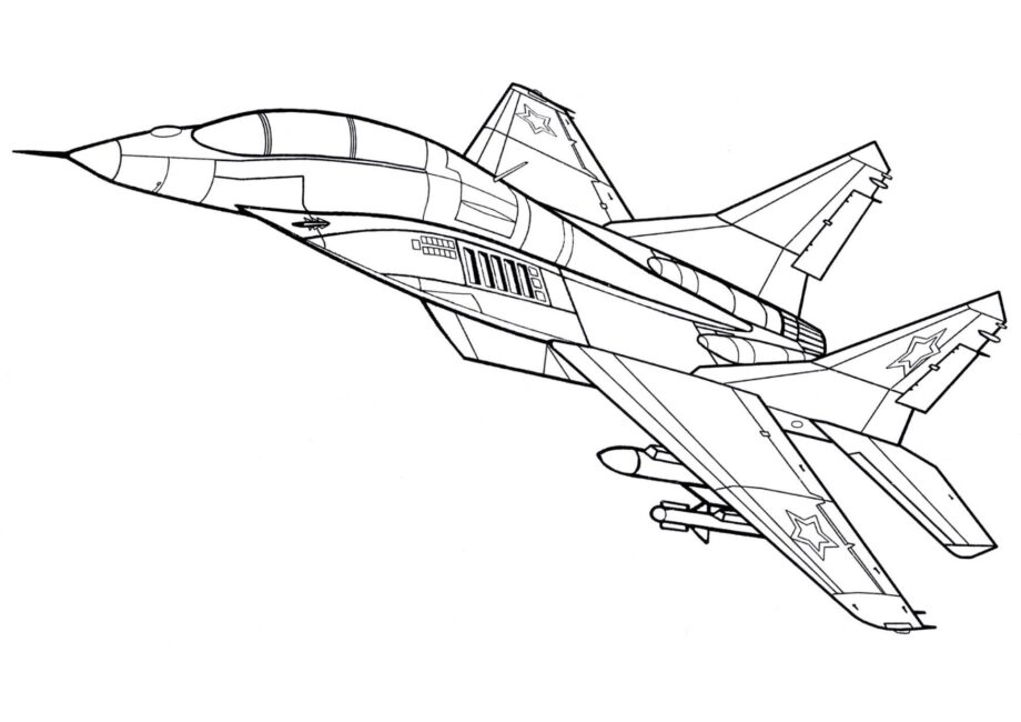 Chasseur de Ligne MiG-29 Coloriage