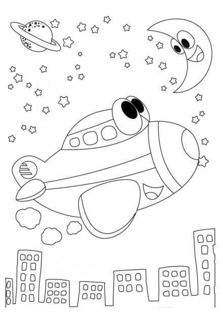 Petit Avion Coloriage