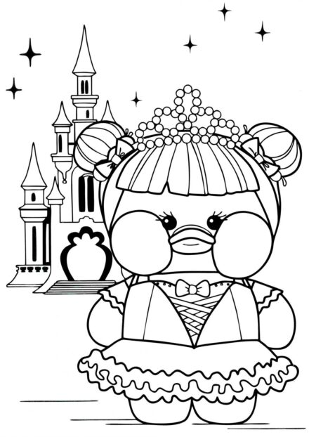 Lalafanfan Canard Princesse Coloriage