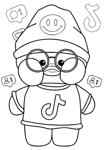 Lalafanfan Canard TikTokeur Coloriage