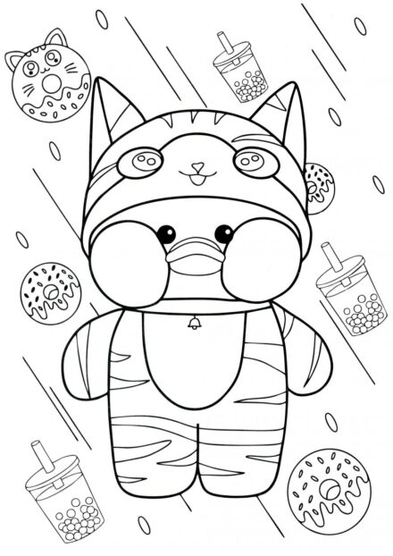 Lalafanfan Canard Kawaii Coloriage