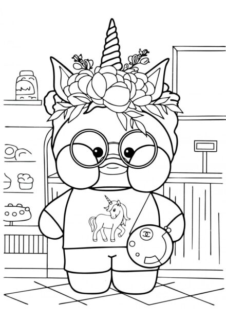 Lalafanfan Licorne Coloriage