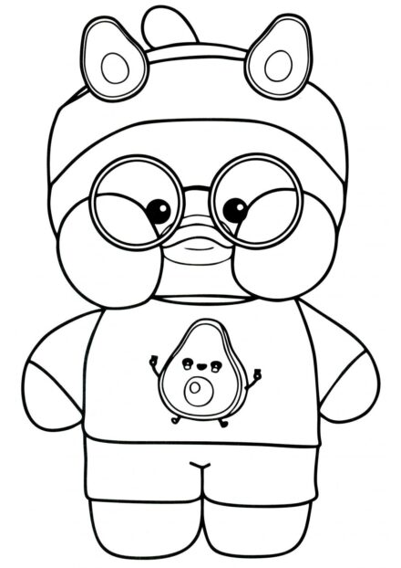 Lalafanfan Canard en Costume d'Avocat Coloriage