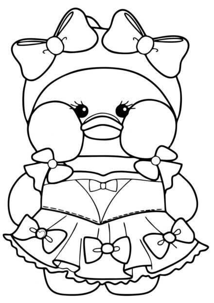 Bébé Lalafanfan Canard Coloriage