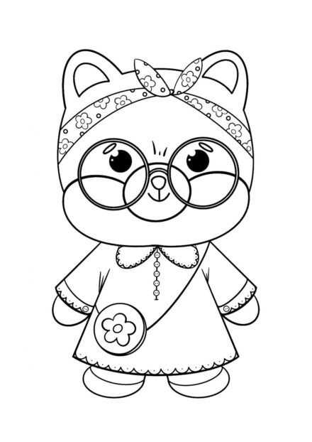 Shiba en Tenue Élégante Coloriage