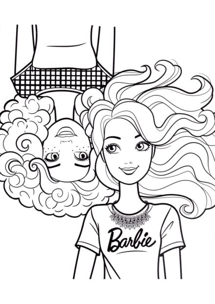 Portrait original de Barbie Coloriage