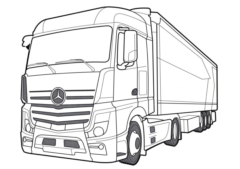 Page de Coloriage Mercedes-Benz Actros IV