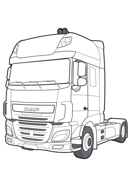 Page de Coloriage DAF XF