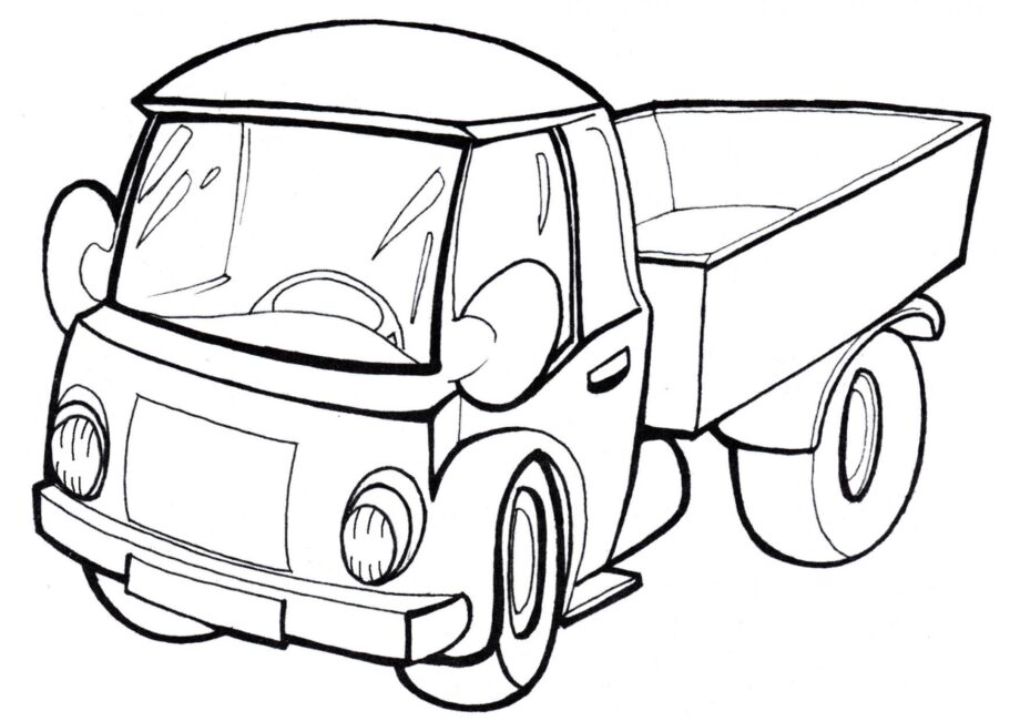 Page de Coloriage Petit Camion