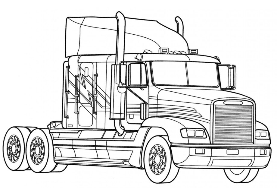 Page de Coloriage Freightliner FLD 120