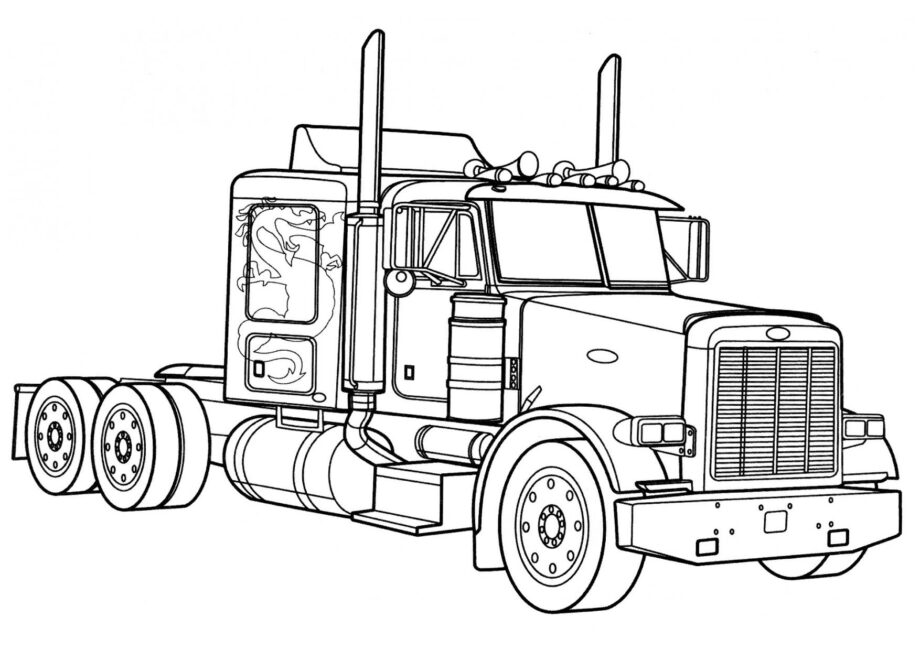 Page de Coloriage Peterbilt 378