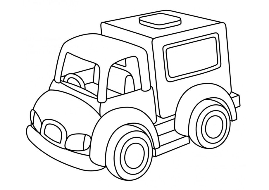 Page de Coloriage Camion de Service