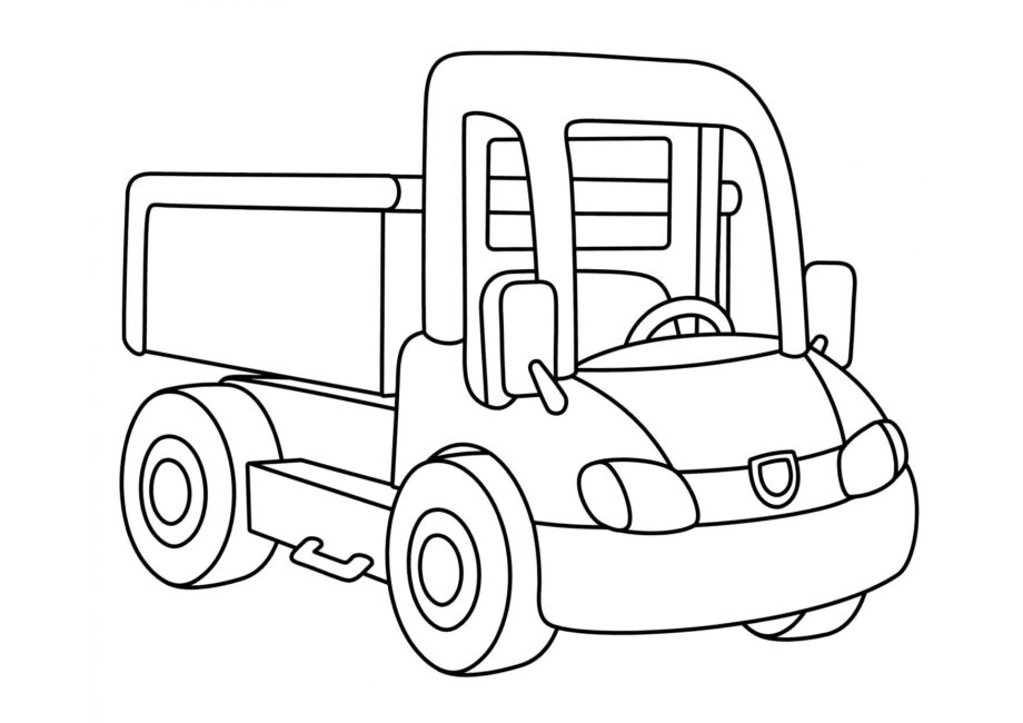 Page de Coloriage Camion Monoplace