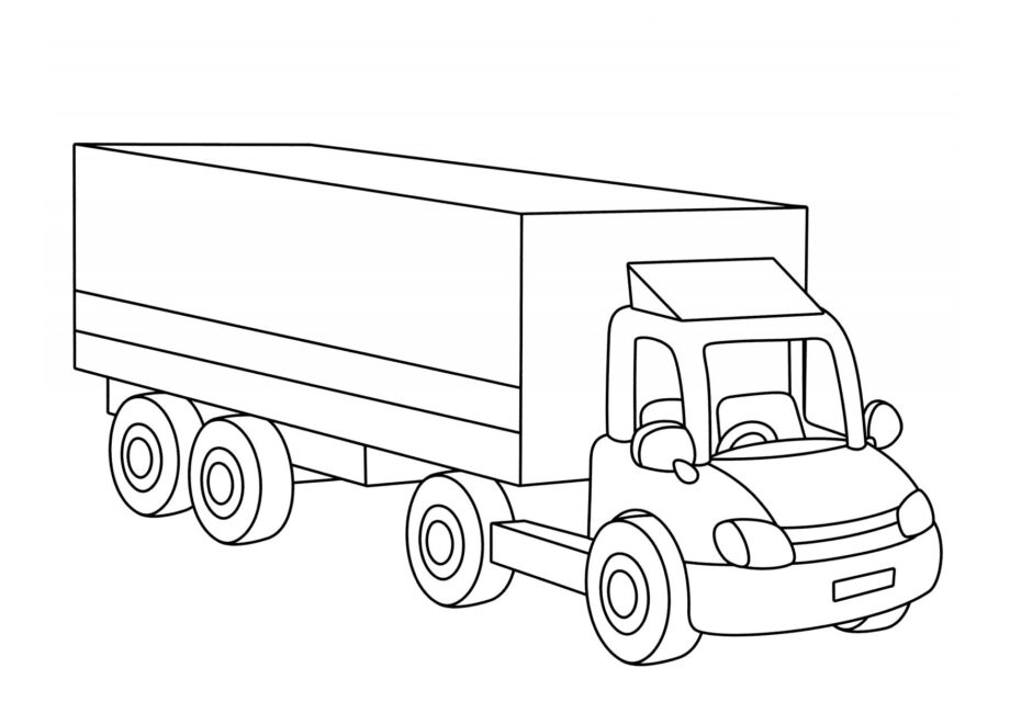 Page de Coloriage Camion Enorme