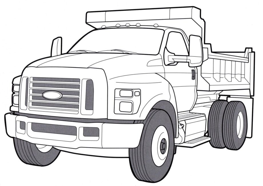 Page de Coloriage Ford F-750 Tonka