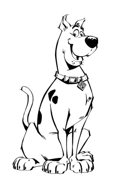 Page de Coloriage : Scooby-Doo Joueur