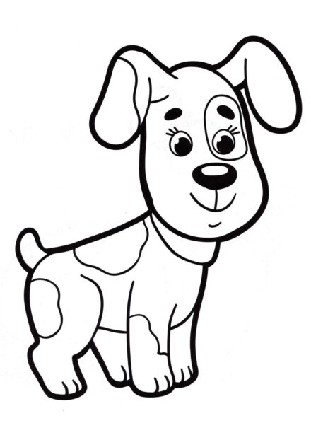 Page de Coloriage : Chien Tacheté