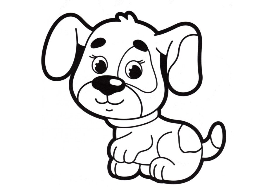 Page de Coloriage : Chiot