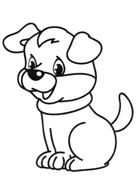 Page de Coloriage : Petit Chiot