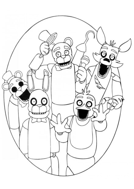 Robots FNAF Coloriage