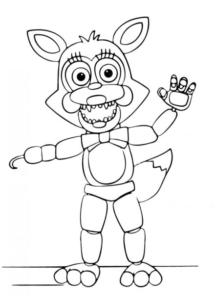 Foxy Souriante Coloriage