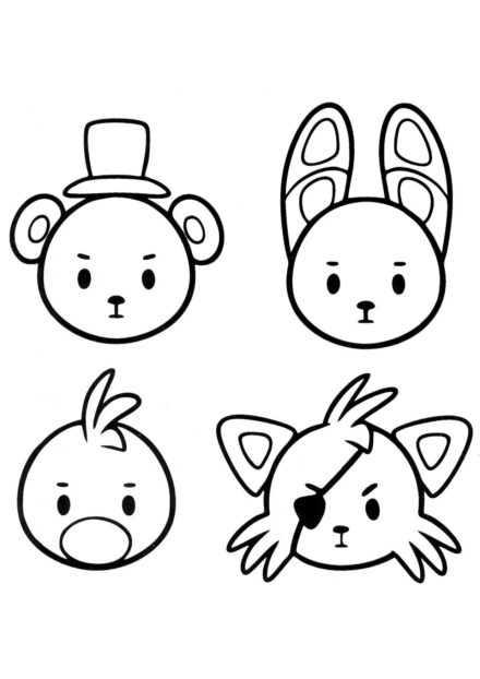 Émojis FNAF Coloriage