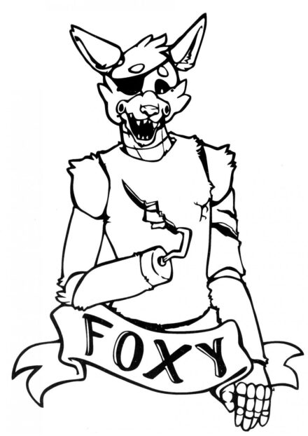 Foxy avec Crochet Coloriage