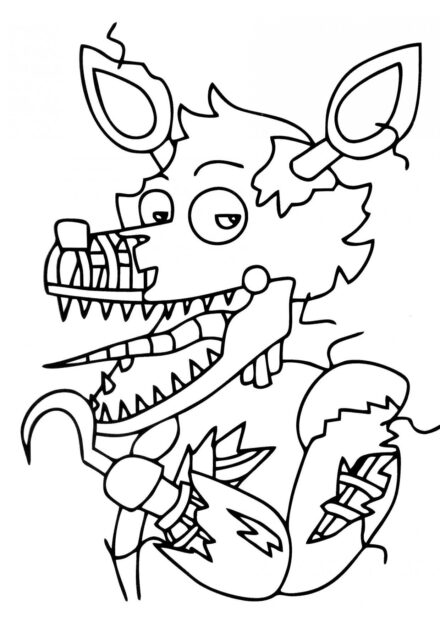 Foxy Cassé Coloriage