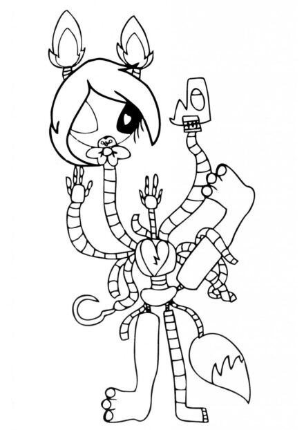 Foxy Mangle Coloriage