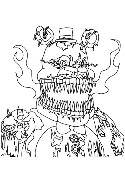 Nightmare Fredbear Coloriage