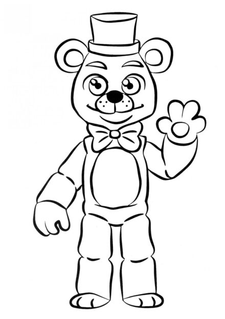 Freddy Fazbear Amical Coloriage