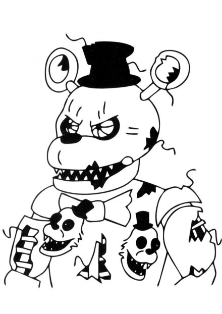 Nightmare Freddy Coloriage