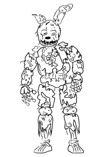 Nightmare Bonnie Coloriage