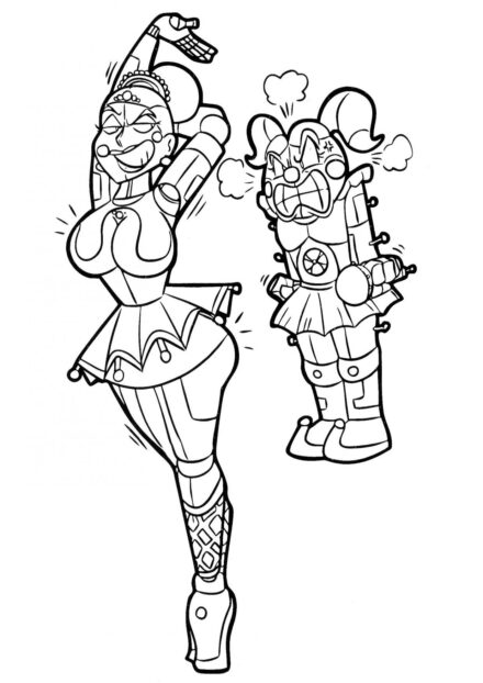 Ballora et Bébé Coloriage