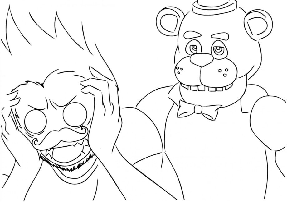 Fredbear Effrayant Coloriage