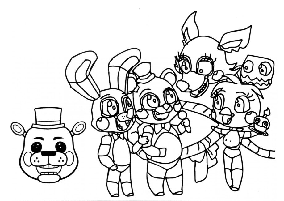 Animatroniques en Célébration Coloriage