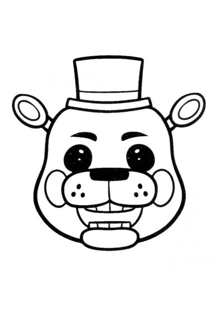 Tête de Freddy Coloriage