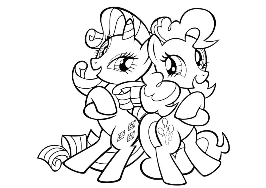 Coloriage Rarity et Pinkie Pie