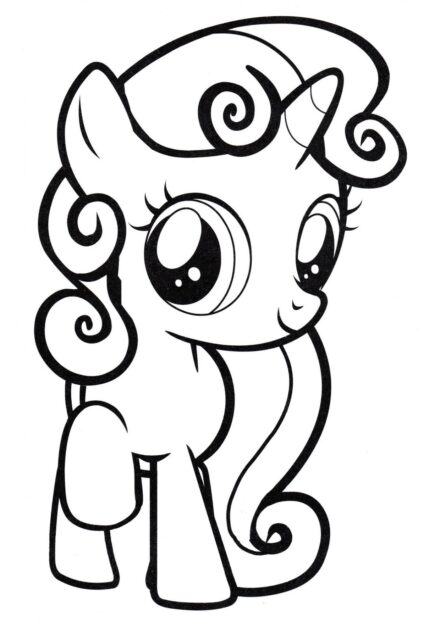 Coloriage Sweetie Belle - La Sœur de Rarity