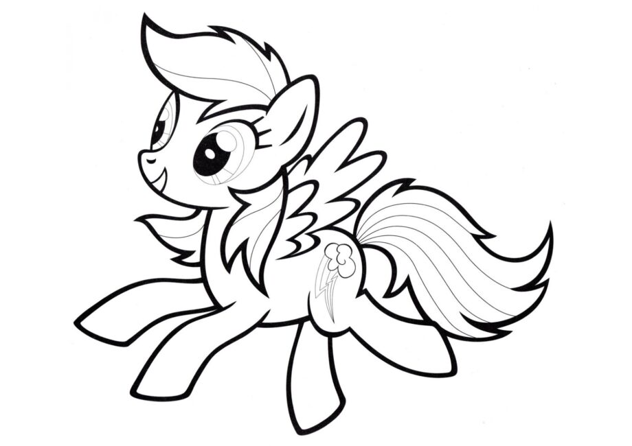 Coloriage Rainbow Dash