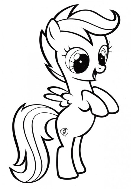 Coloriage Scootaloo Gagne son Insigne