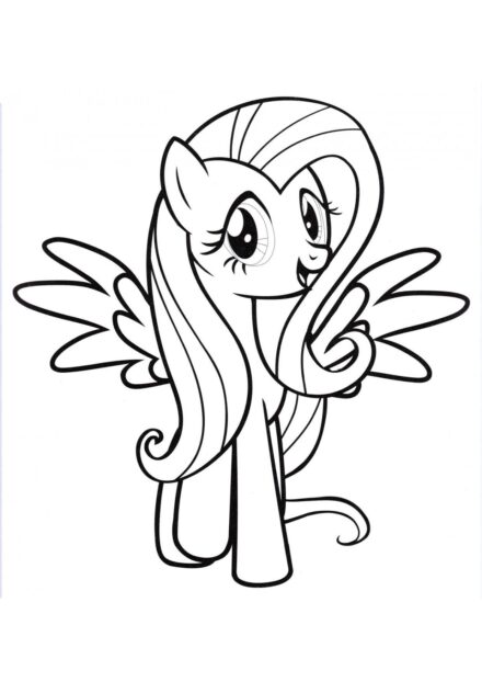 Coloriage Fluttershy Charmante